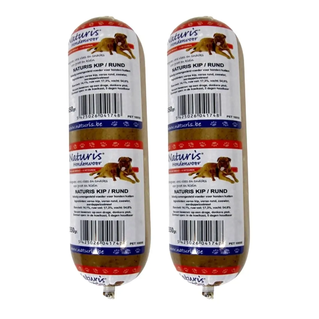 Naturis houdbaar hondenvoer kip en rund 650 g – multipack 2 stuks