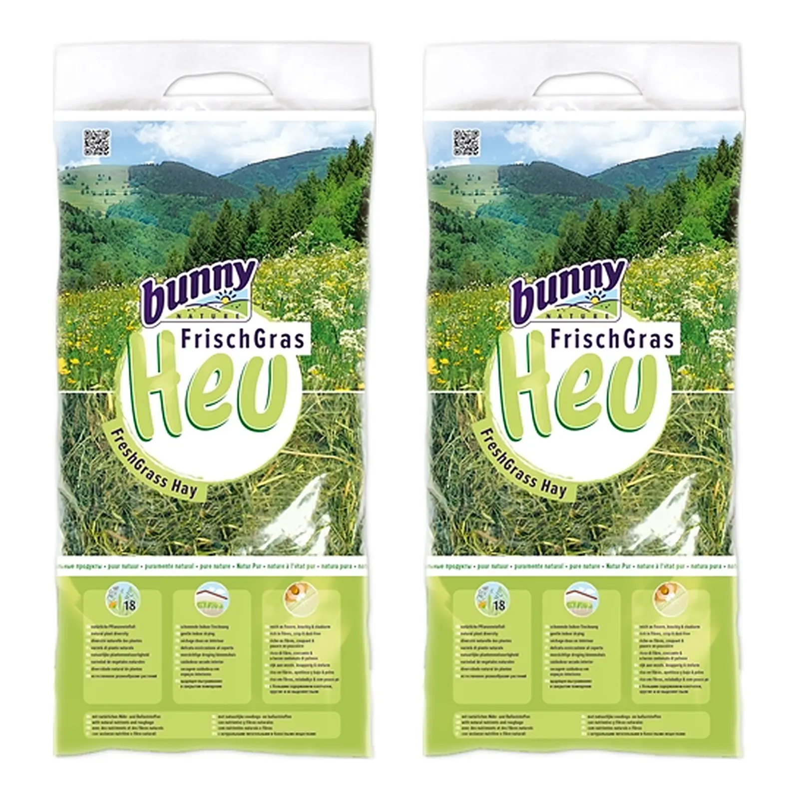 Bunny Nature hooi Vers Gras 3 kg – multipack 2 stuks - Afbeelding 1