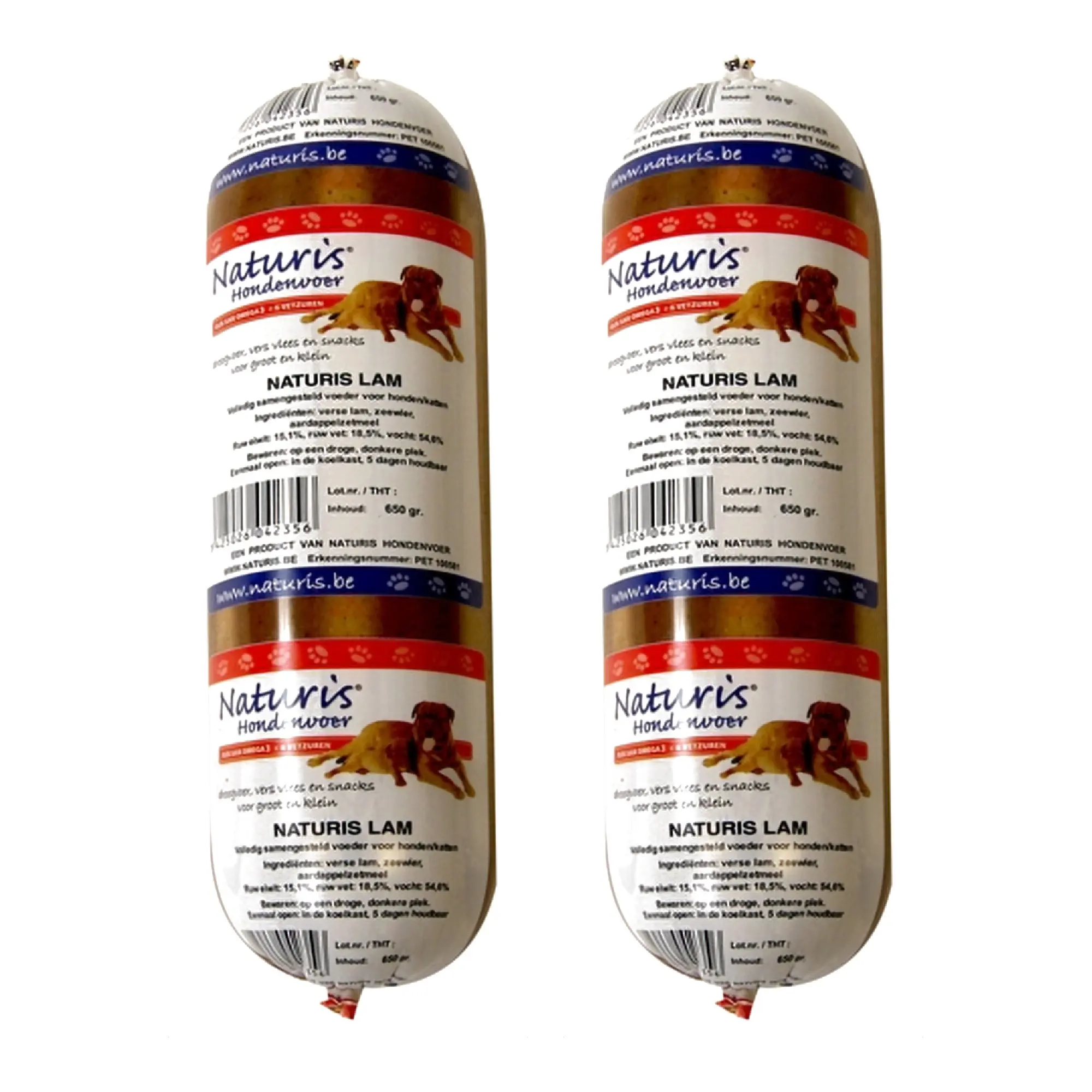 Naturis houdbaar hondenvoer lam met zeewier 650 g – multipack 2 stuks - Afbeelding 1