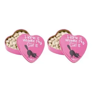 Sanal gistsnoepjes kat in hartenblik 60 g – multipack 2 stuks - Afbeelding 1
