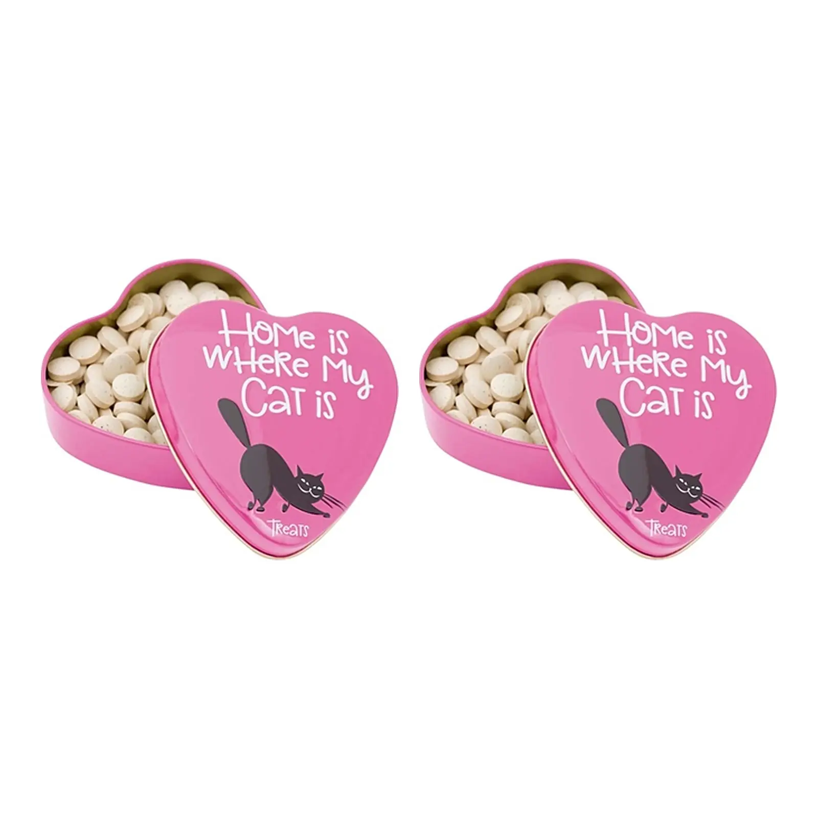 Sanal gistsnoepjes kat in hartenblik 60 g – multipack 2 stuks - Afbeelding 1