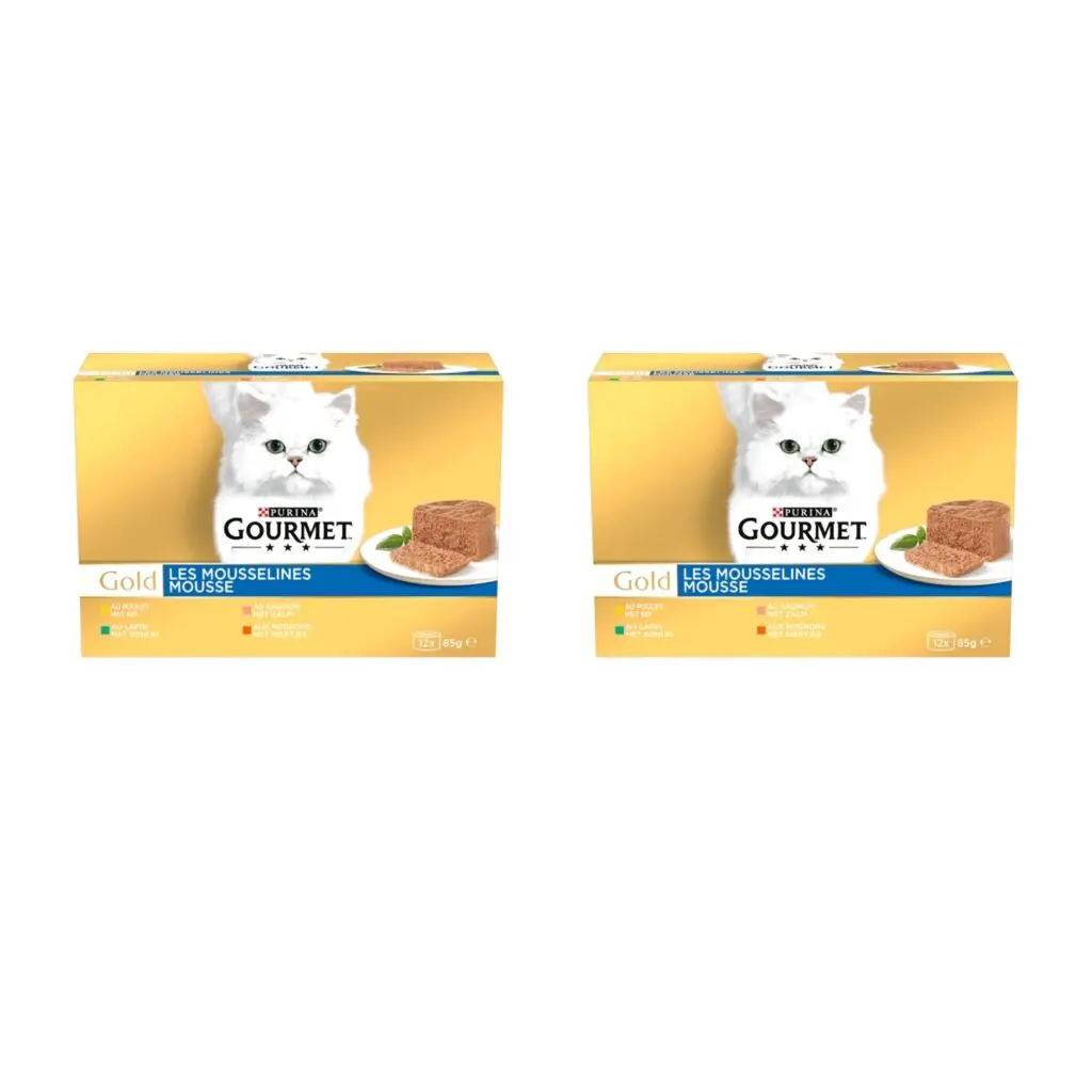 Gourmet Gold mousse kattenvoer kip 12 x 85 g – multipack 2 stuks