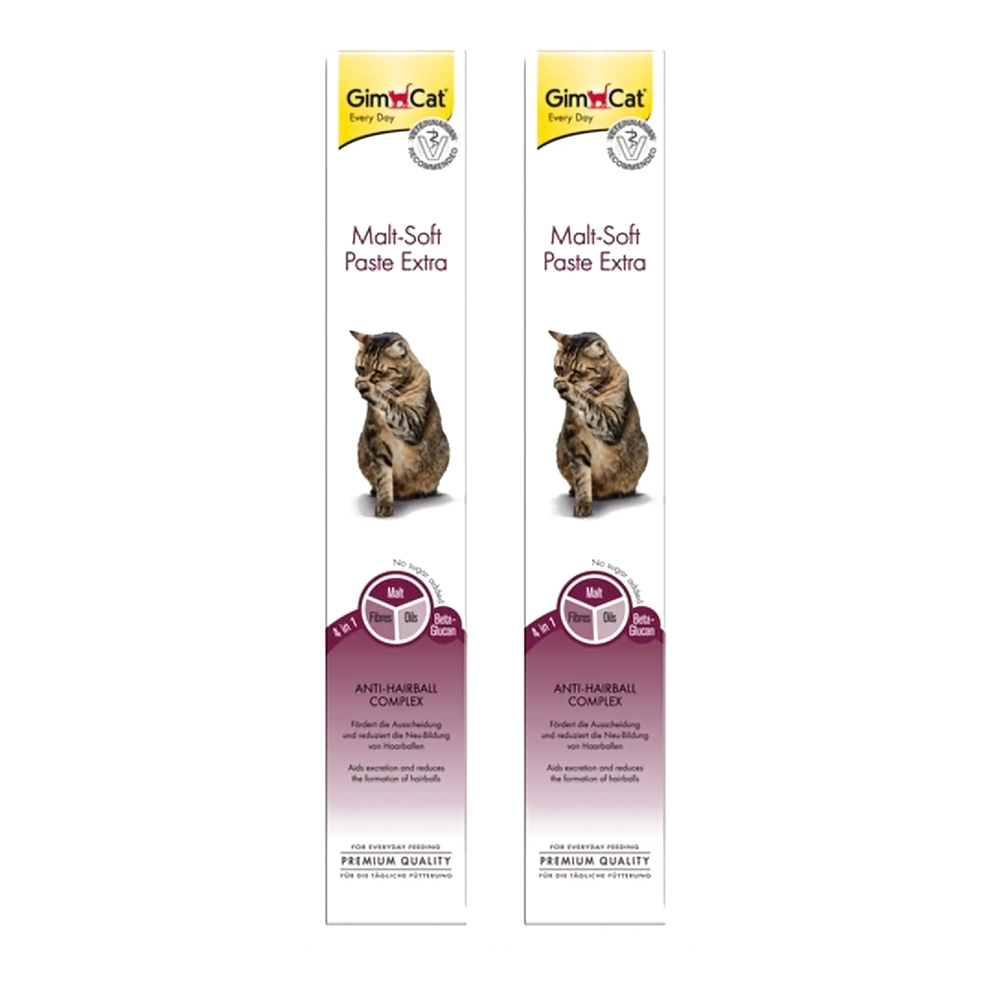 GimCat Malt-Soft Paste Extra haarbalpasta kat 100 g – multipack 2 stuks - Afbeelding 1