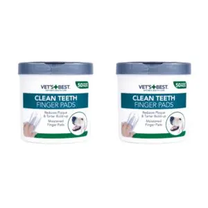 Vet's Best Clean Teeth Finger Pads hond 50 stuks – multipack 2 stuks - Afbeelding 1