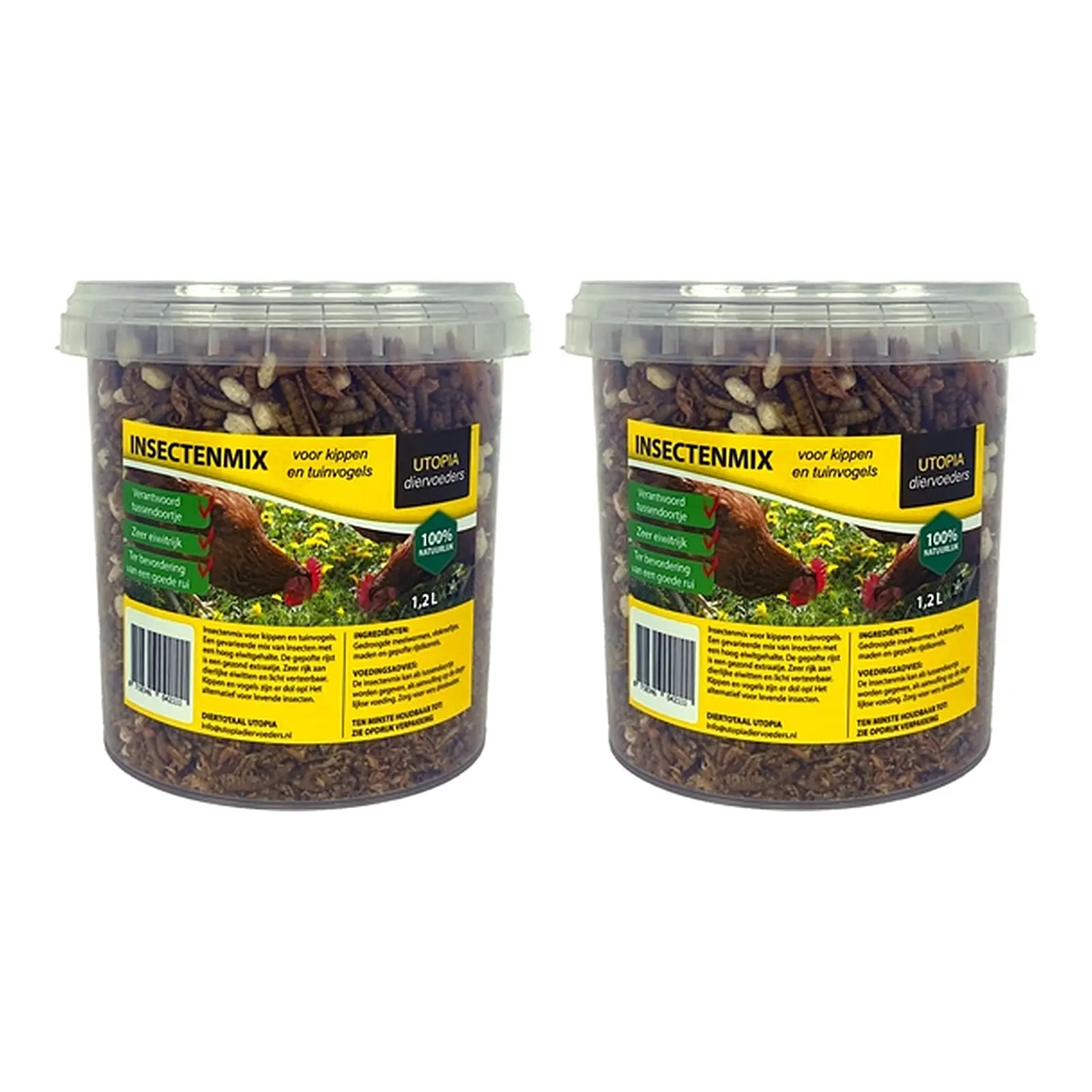 Utopia insectenmix kippen en tuinvogels 1,2 l – multipack 2 stuks - Afbeelding 1