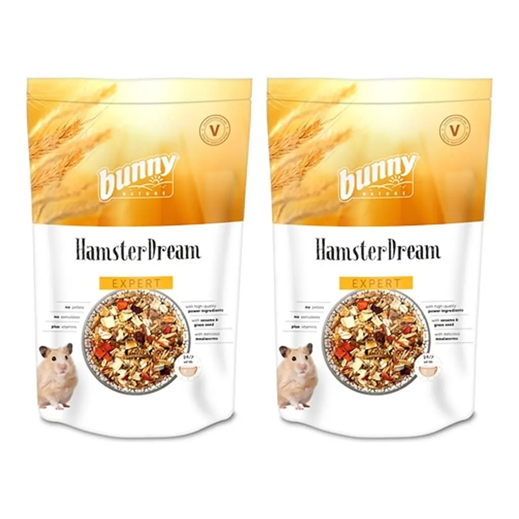 Bunny Nature hamstervoer Hamsterdroom Expert 500 g – multipack 2 stuks