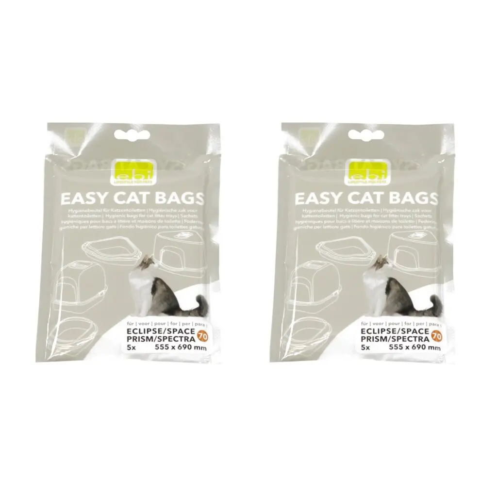 Ebi Easy Cat Bags kattenbakzakken Jumbo 60 cm – multipack 2 x 5 stuks