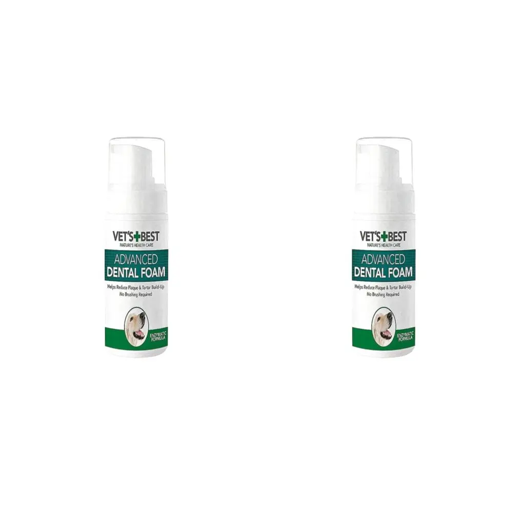 Vet's Best Dental Foam tandenreiniger hond 120 ml – multipack 2 stuks