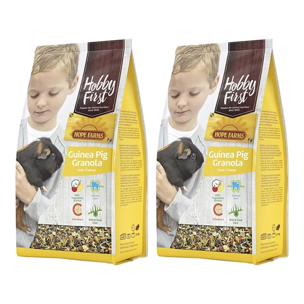 Hobbyfirst Hopefarms caviavoer Granola 2 kg – multipack 2 stuks
