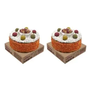 Rosewood verjaardagstaart konijn 13 x 13 x 10 cm – multipack 2 stuks - Afbeelding 1