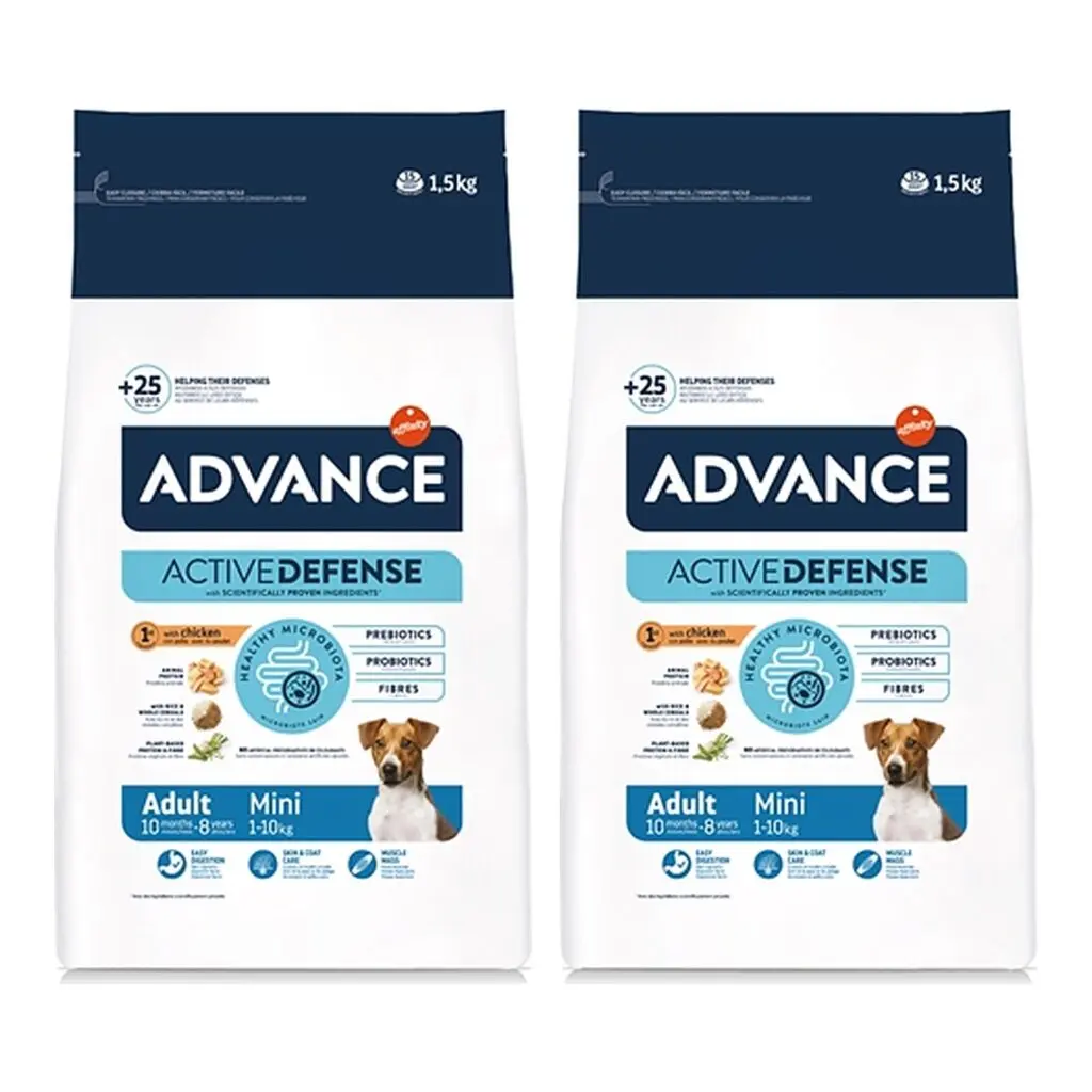 Advance hondenvoer Mini Adult kip en rijst 1,5 kg – multipack 2 stuks