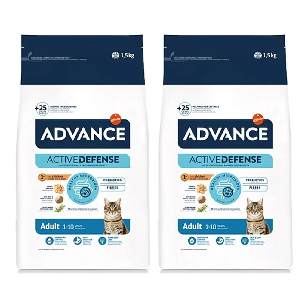 Advance kattenvoer Adult kip en rijst 1,5 kg – multipack 2 stuks
