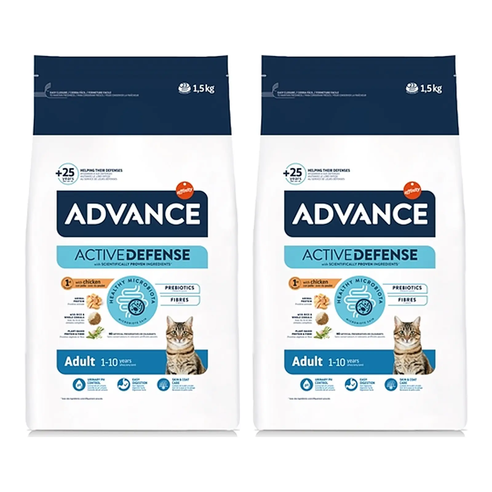 Advance kattenvoer Adult kip en rijst 1,5 kg – multipack 2 stuks - Afbeelding 1