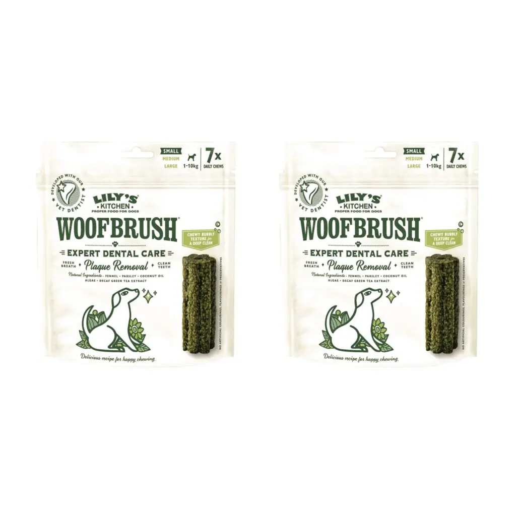 Lily's Kitchen Woofbrush Dental S kauwsnack hond – multipack 2 x 7 stuks