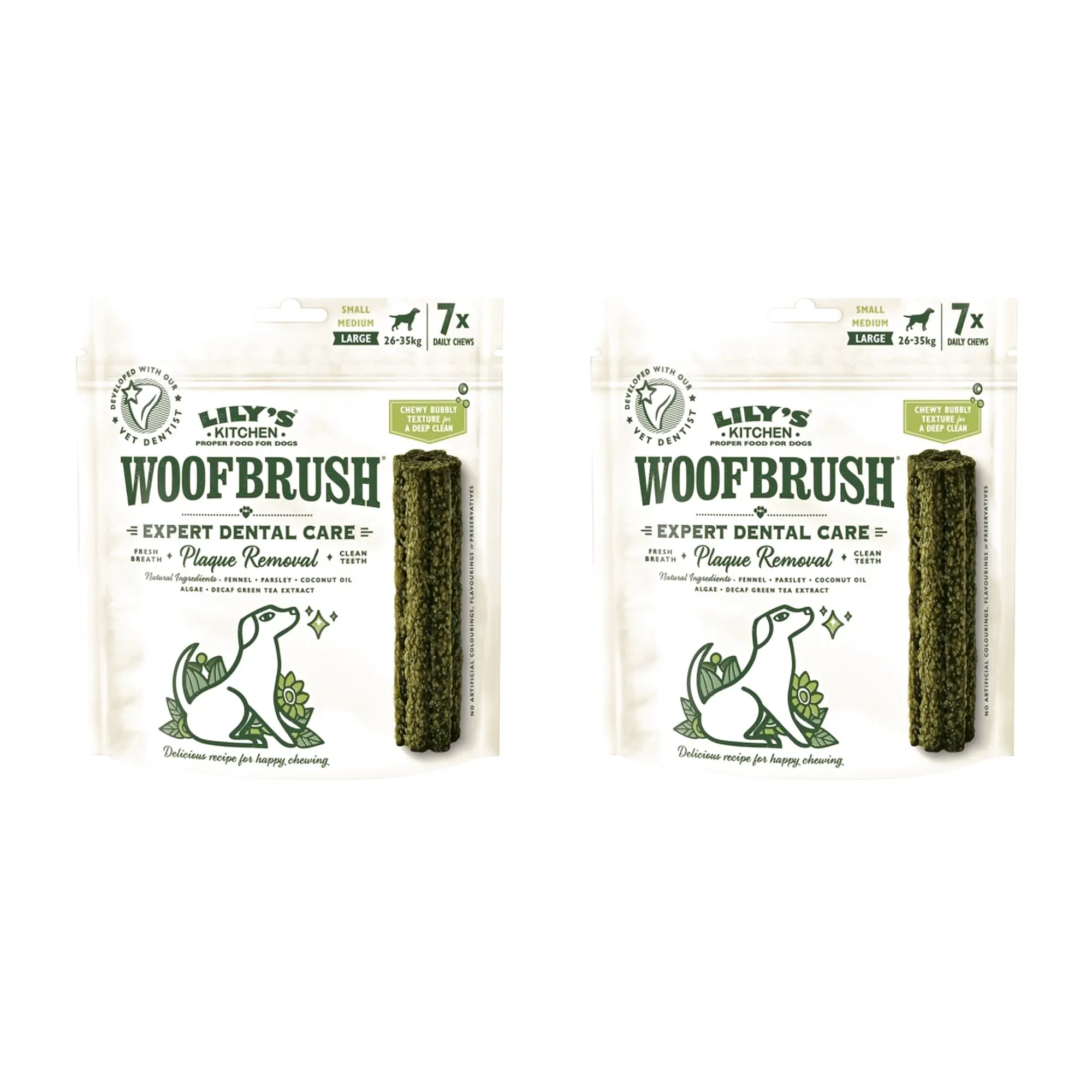 Lily's Kitchen Woofbrush Dental Large hond – multipack 2 x 7 stuks - Afbeelding 1