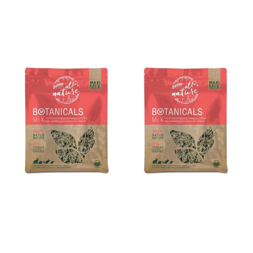 Bunny Nature Botanicals Maxi Mix frambozenblad 400 g – multipack 2 stuks