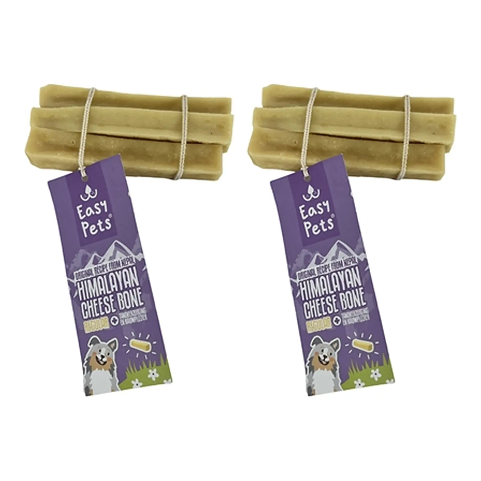 Easypets Himalayan Cheese Bone kauwsnack XL 225 g – 2 stuks, voor honden (multipack) - Afbeelding 1