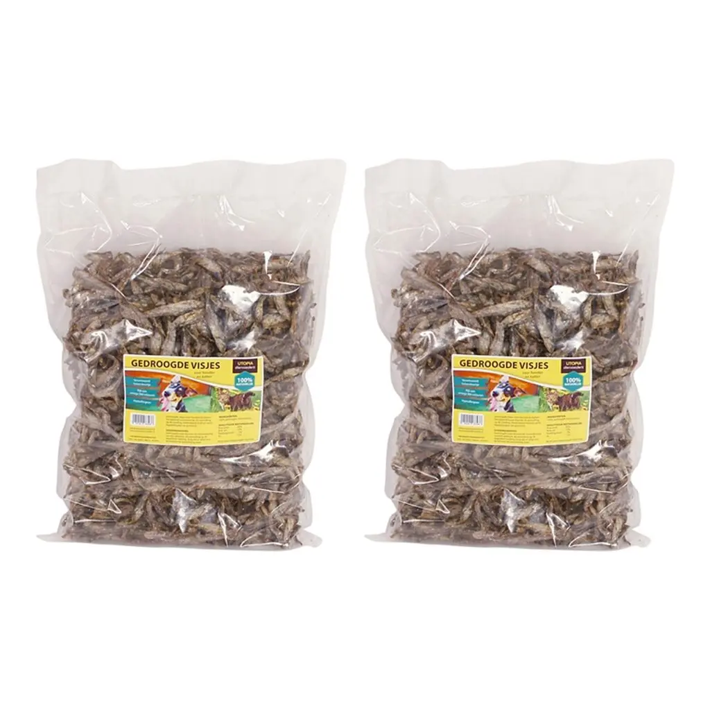 Utopia gedroogde visjes hond en kat 1 kg – 2 stuks, hypoallergeen (multipack)