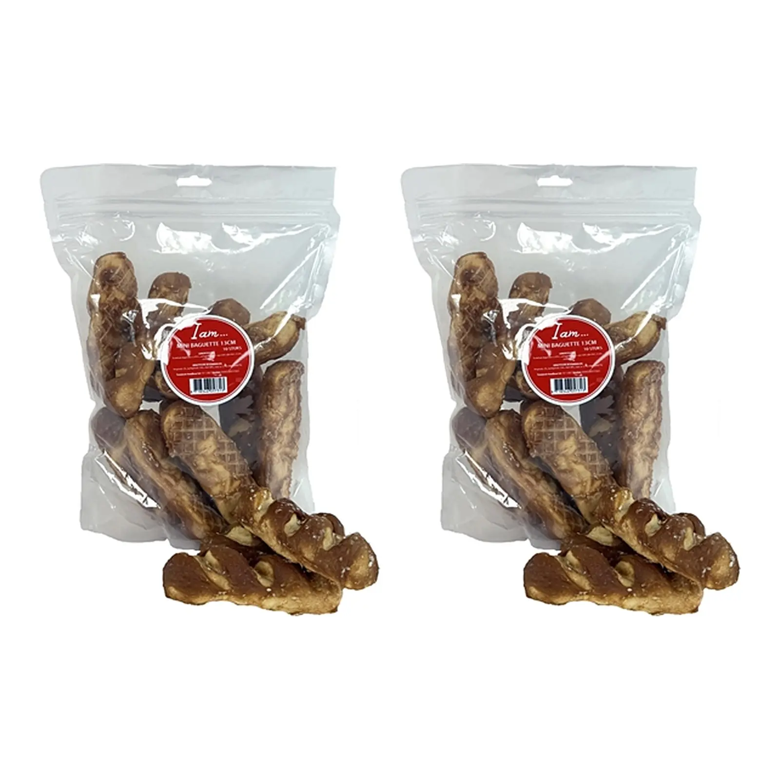 I Am Mini Baguette hondensnack 13 cm – 2 stuks, runderhuid met kip, 10 stuks (multipack) - Afbeelding 1