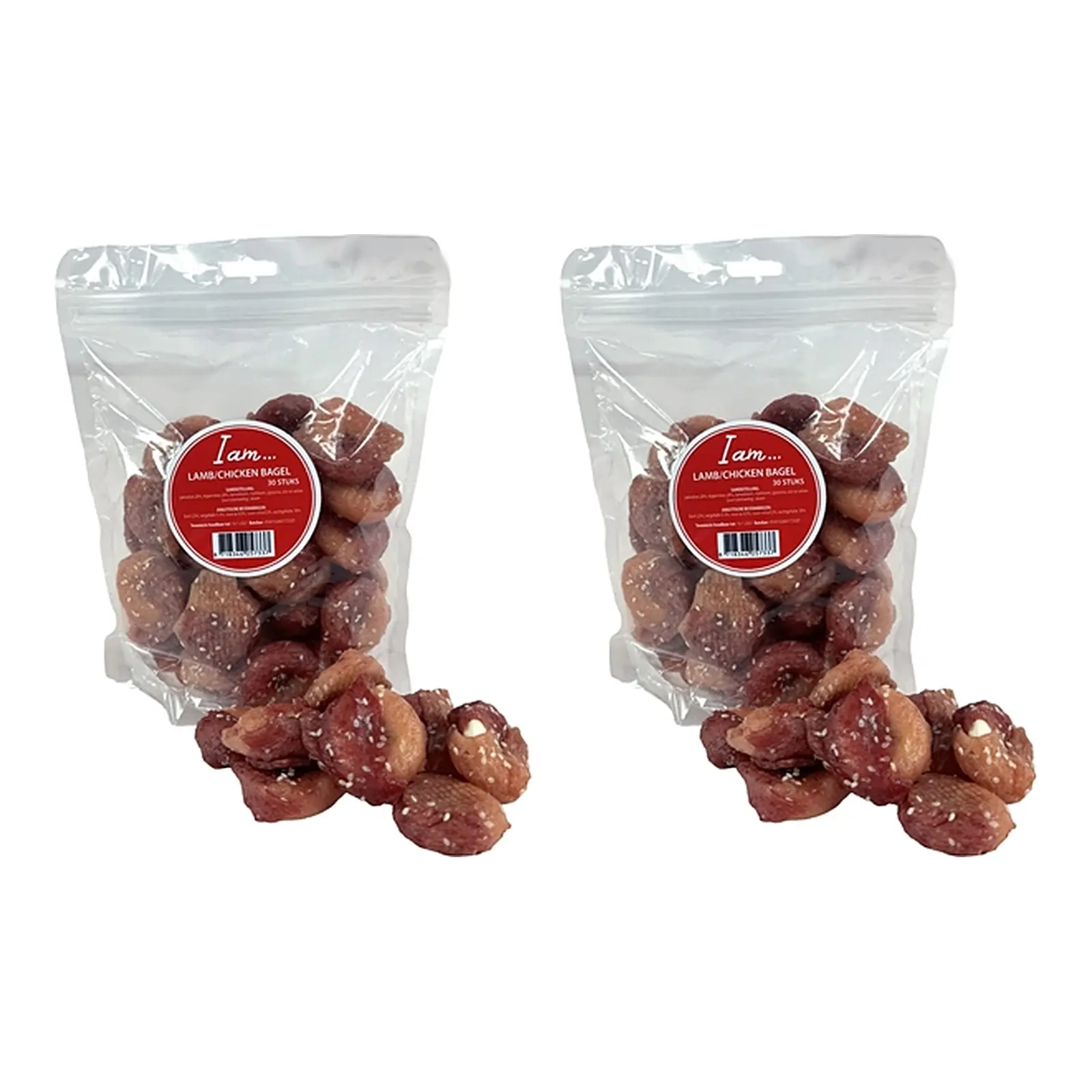 I Am Bagel lam en kip hondensnacks 30 stuks – 2 stuks, 56% vlees (multipack) - Afbeelding 1