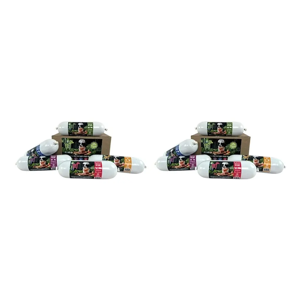 Freds gestoomde vleesworst assortibox 10 x 900 g – 2 stuks, 5 smaken (multipack)
