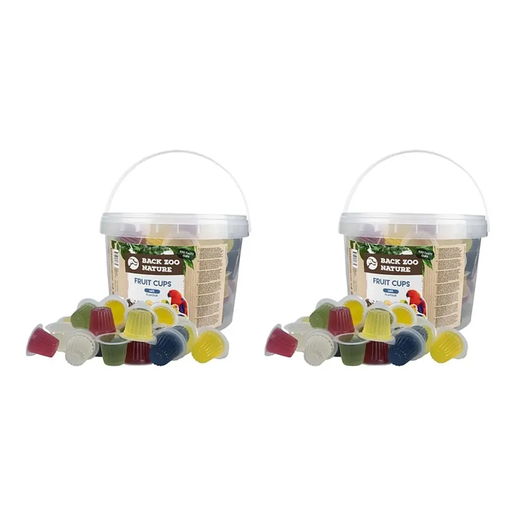 Back Zoo Nature fruitcup mix assorti 100 stuks – 2 stuks, emmer fruitkuipjes (multipack)