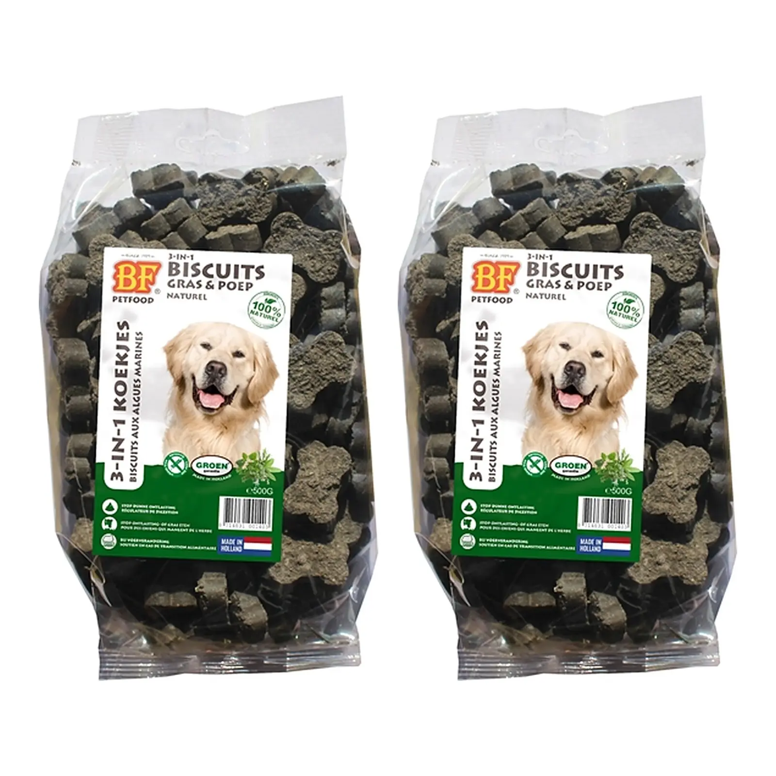 BF Petfood hondenkoekjes 3-in-1 mineralen 500 g – multipack 2 stuks - Afbeelding 1