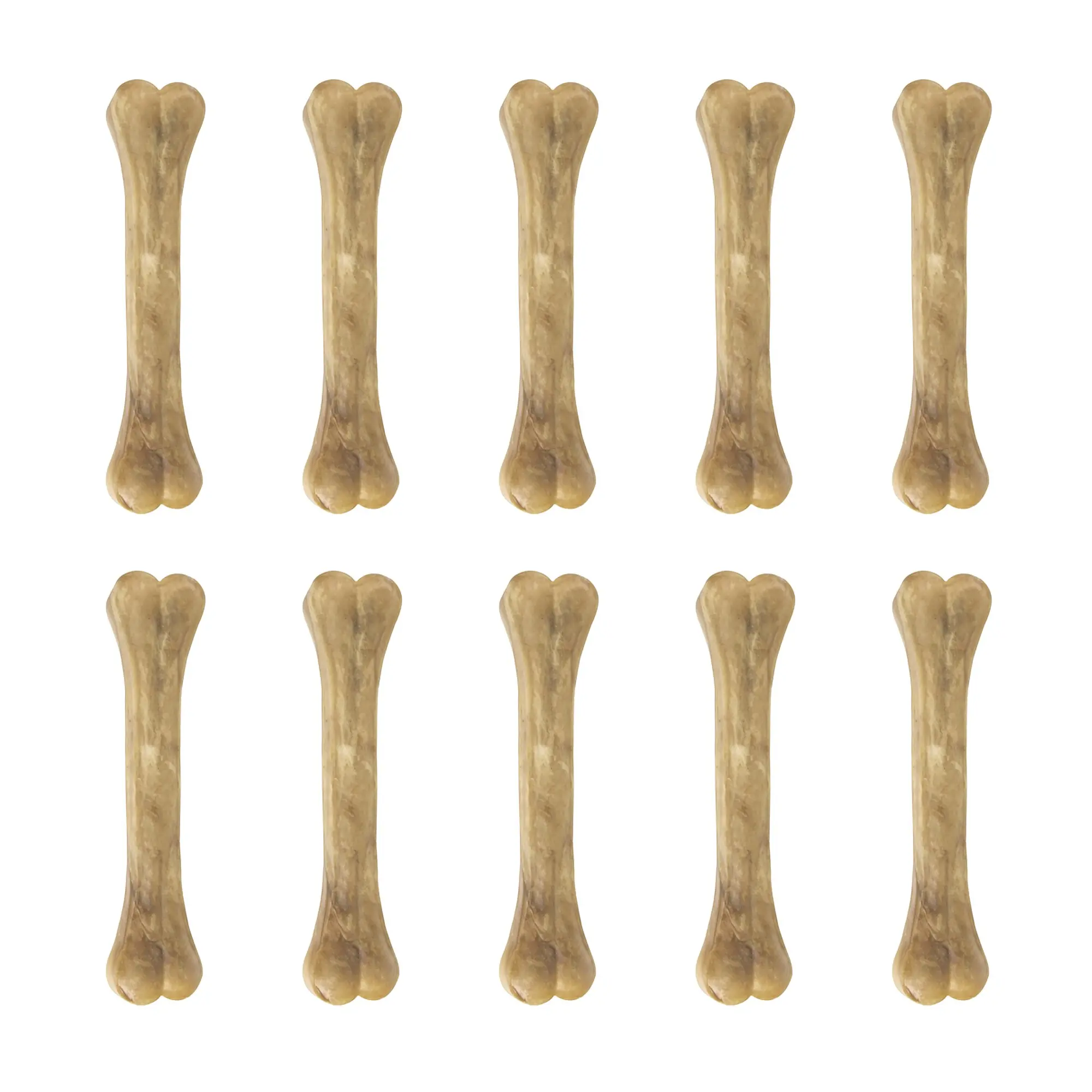 Petsnack geperst bot buffelhuid 8 inch (20 cm) – multipack 2 x 5 stuks - Afbeelding 1