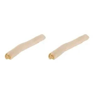 Petsnack kauwsnack rol wit buffelhuid 10 inch – multipack 2 x 5 stuks - Afbeelding 1