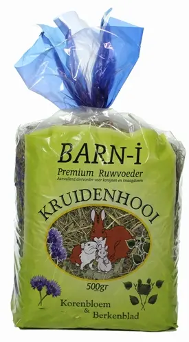 Barn-I kruidenhooi korenbloem en berkenblad 6 x 500 g