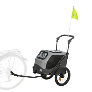 Trixie hondenfietskar opvouwbaar grijs 74 x 58 x 93 cm – tot 15 kg - Afbeelding 1