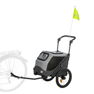 Trixie hondenfietskar opvouwbaar grijs 74 x 58 x 93 cm – tot 15 kg