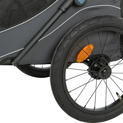 Trixie hondenfietskar opvouwbaar grijs 74 x 58 x 93 cm – tot 15 kg