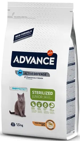 Advance kattenvoer Junior Sterilized kip 1,5 kg – gesteriliseerde kittens