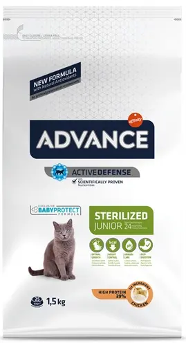 Advance kattenvoer Junior Sterilized kip 1,5 kg – gesteriliseerde kittens