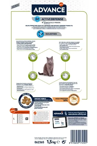 Advance kattenvoer Junior Sterilized kip 1,5 kg – gesteriliseerde kittens