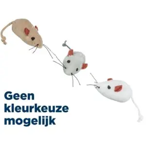 Trixie speelmuizen pluche met catnip assorti 5 cm, 24 stuks - Afbeelding 1