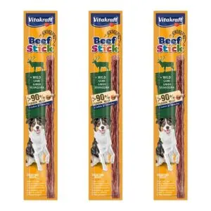 Vitakraft beefstick hond met wild 12 g – hartige snack – multipack 3 stuks - Afbeelding 1