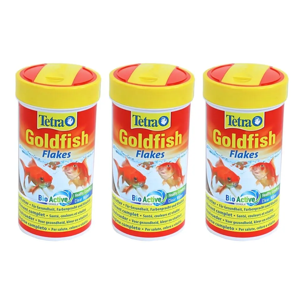 Tetra Goldfish BioActive vlokken 250 ml – multipack 3 stuks