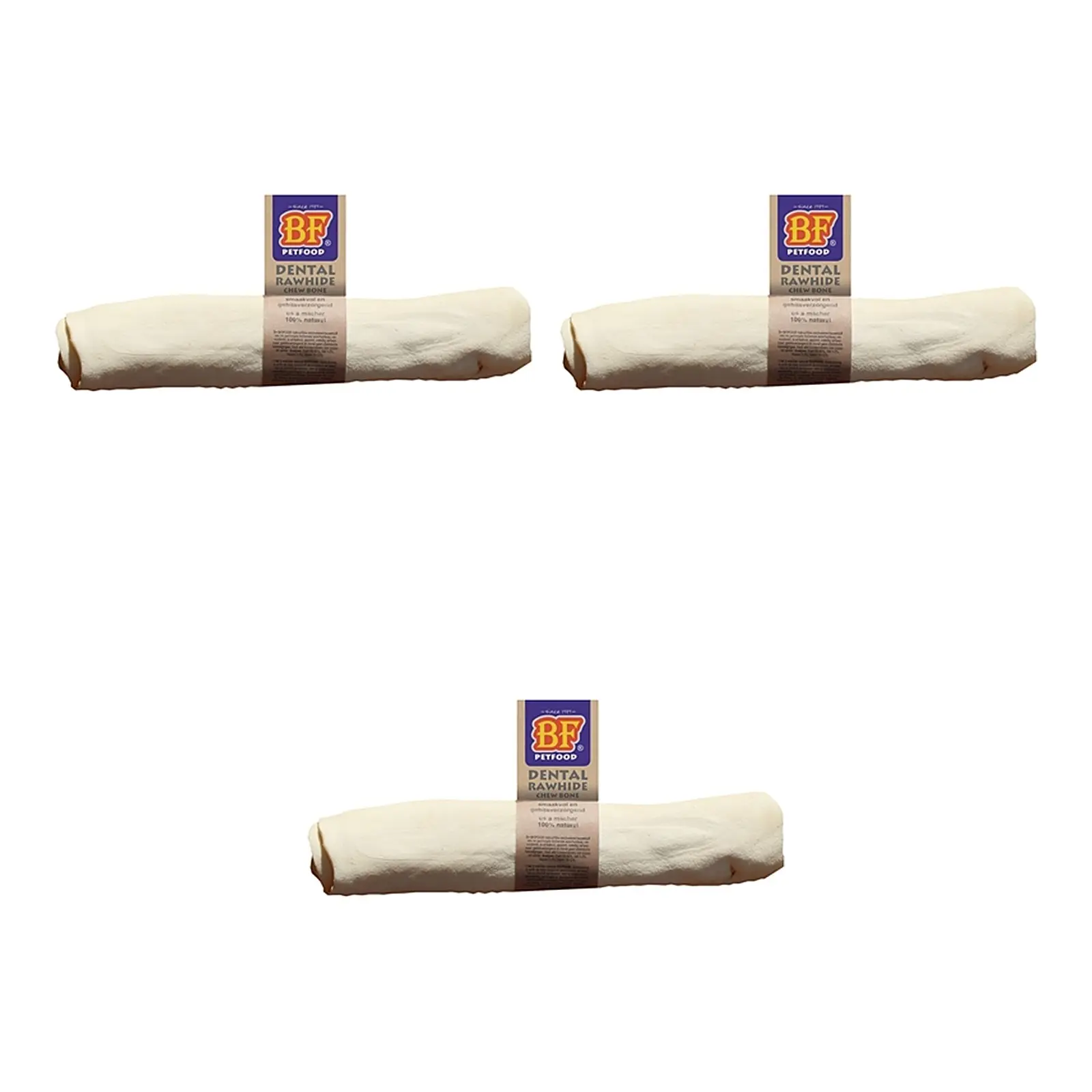 BF Petfood kauwkluif rawhide Large 23-27 cm – multipack 3 stuks - Afbeelding 1