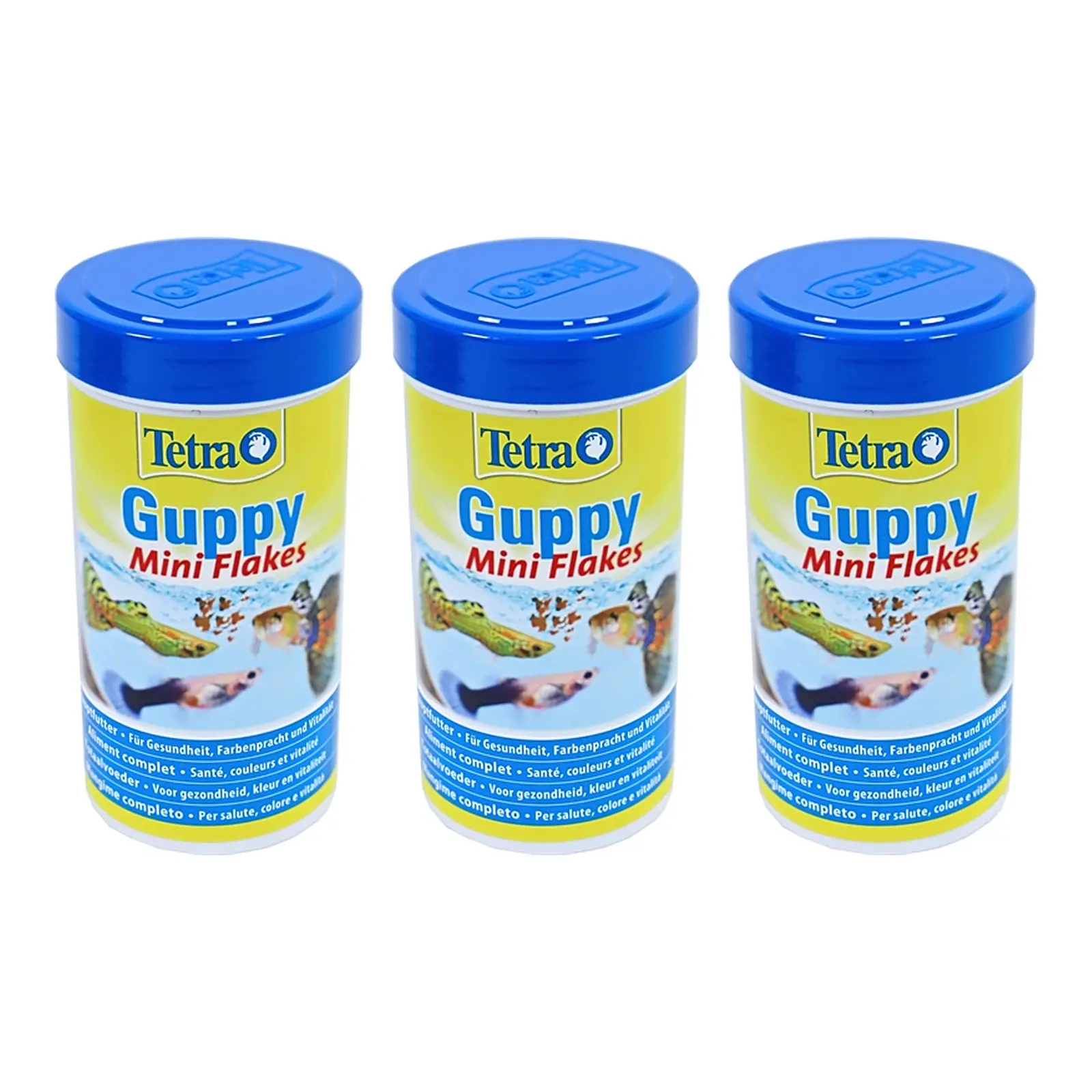Tetra Guppy visvoer vlokken 250 ml – kleurversterker – multipack 3 stuks - Afbeelding 1