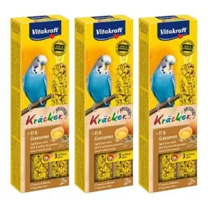 Vitakraft parkiet kracker ei 2 in 1 – multipack 3 x 2 stuks - Afbeelding 1