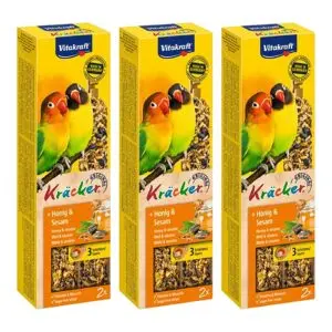 Vitakraft agapornis kracker honing 2 in 1 – multipack 3 x 2 stuks - Afbeelding 1