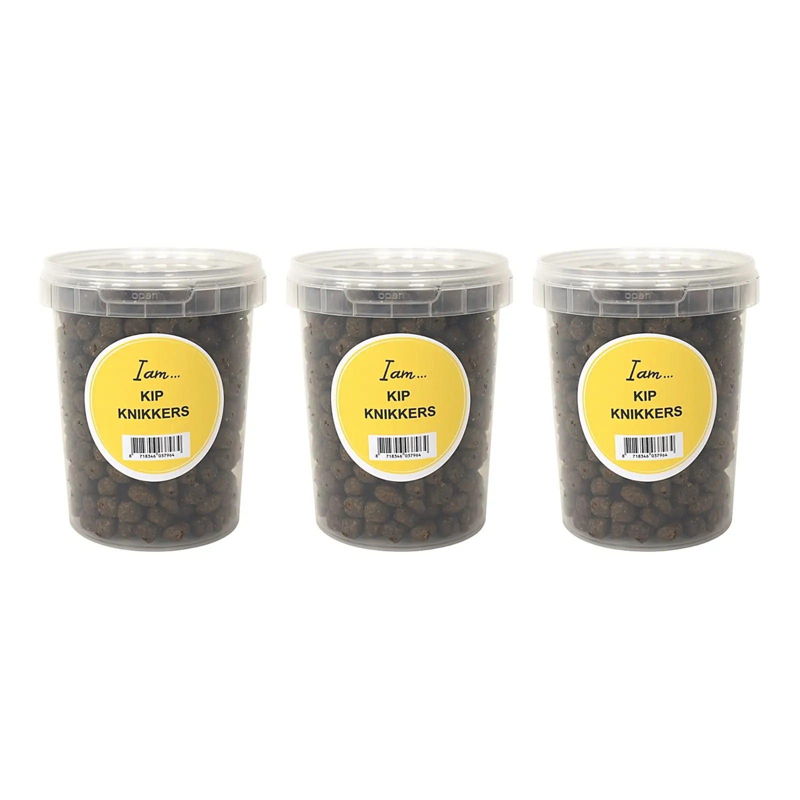 I Am kipknikkers hondensnack 300 g emmer – multipack 3 stuks - Afbeelding 1