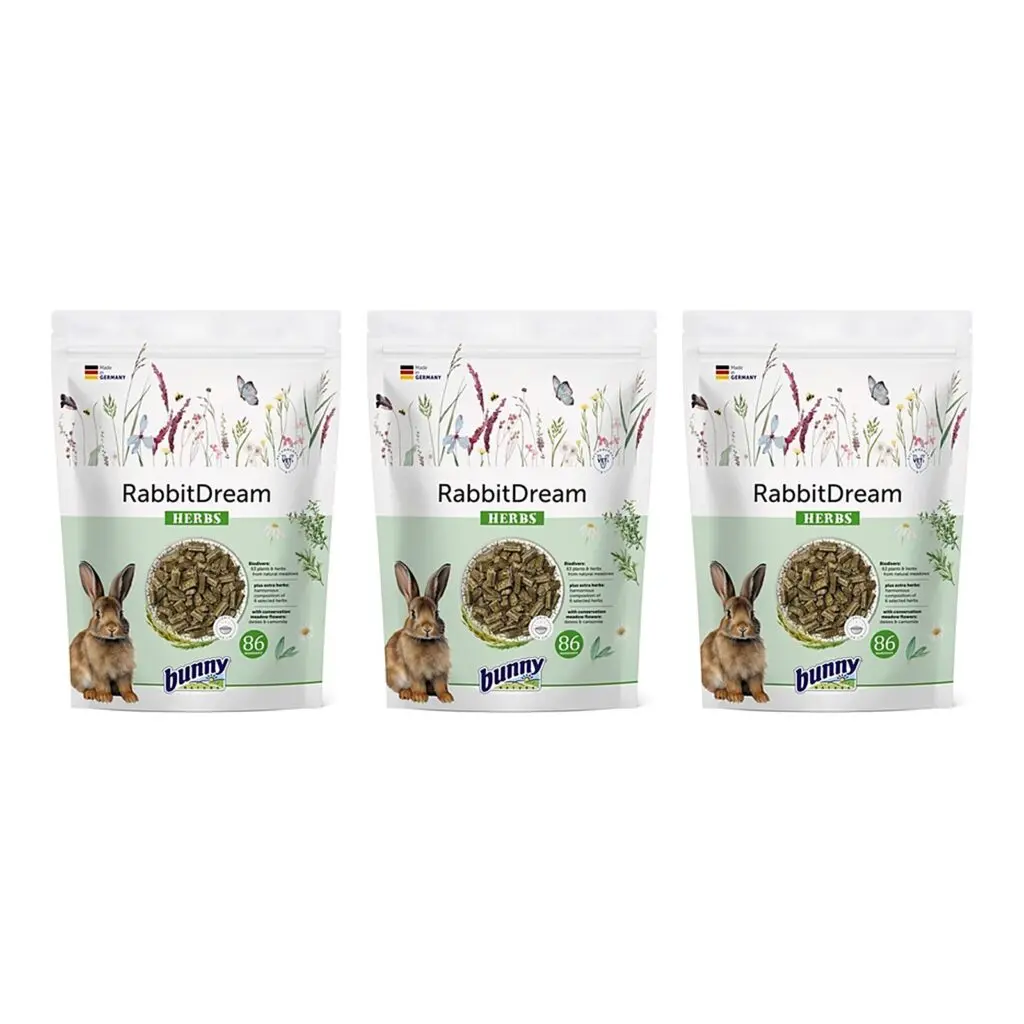 Bunny Nature Konijnendroom Herbs konijnenvoer 1,5 kg – multipack 3 stuks