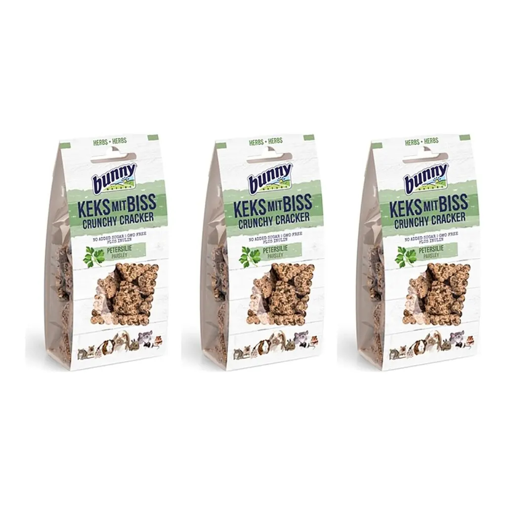Bunny Nature Crunchy Cracker peterselie 50 g – multipack 3 stuks