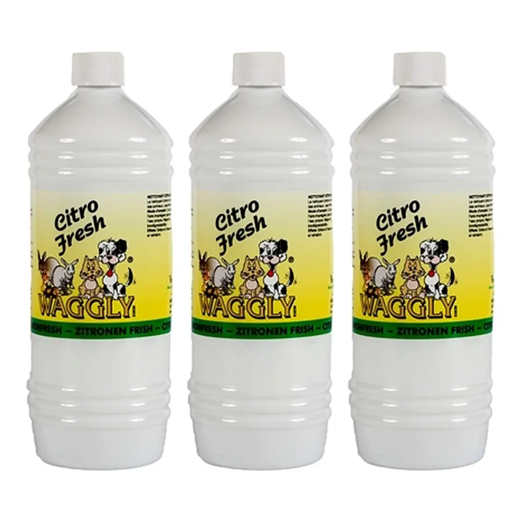 Waggly citronella reiniger 1 l – biologisch afbreekbaar – multipack 3 stuks