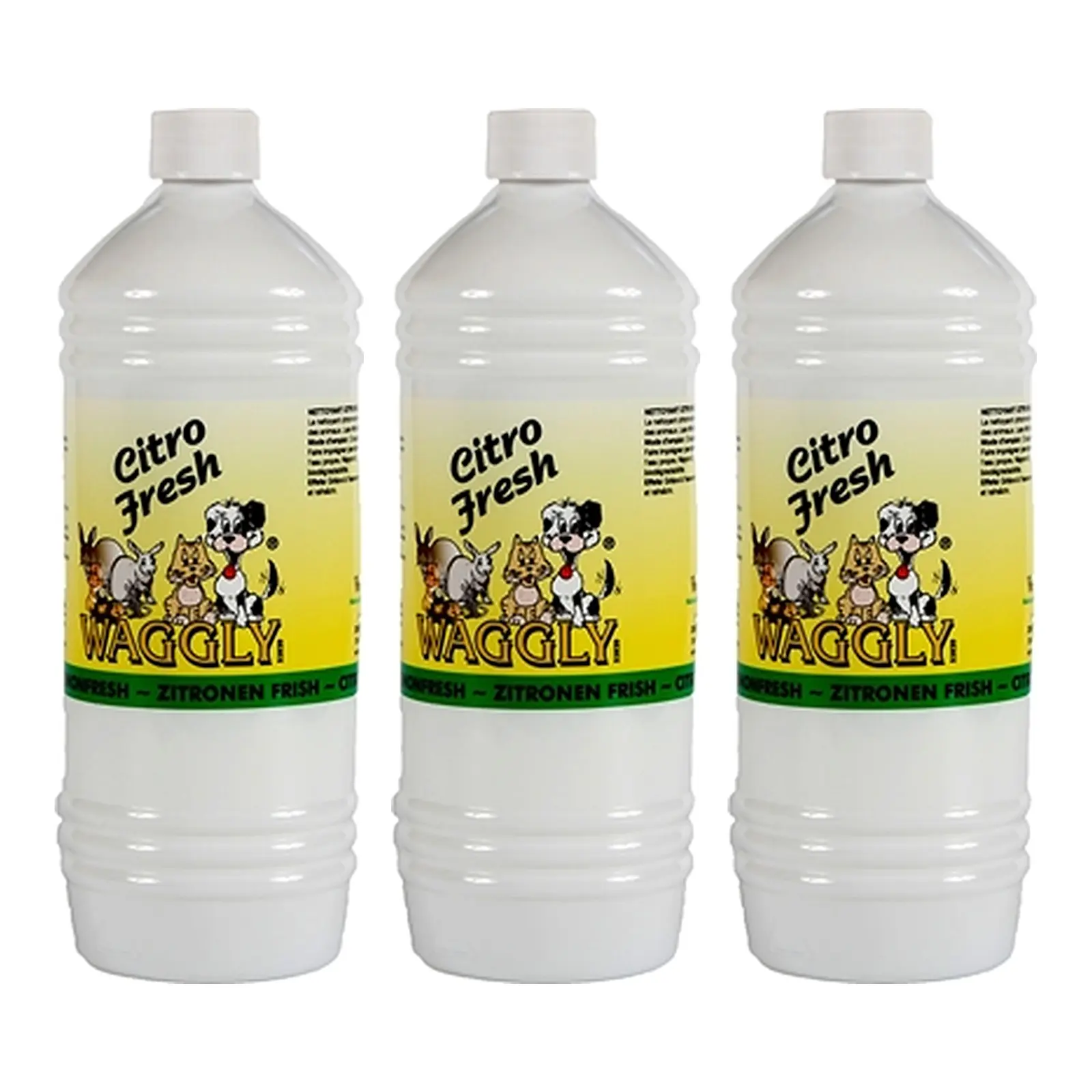 Waggly citronella reiniger 1 l – biologisch afbreekbaar – multipack 3 stuks - Afbeelding 1