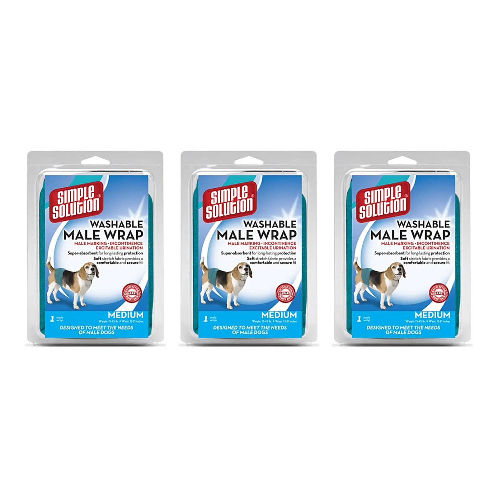 Simple Solution wasbare plasband reu maat M 30-58 cm – multipack 3 stuks - Afbeelding 1