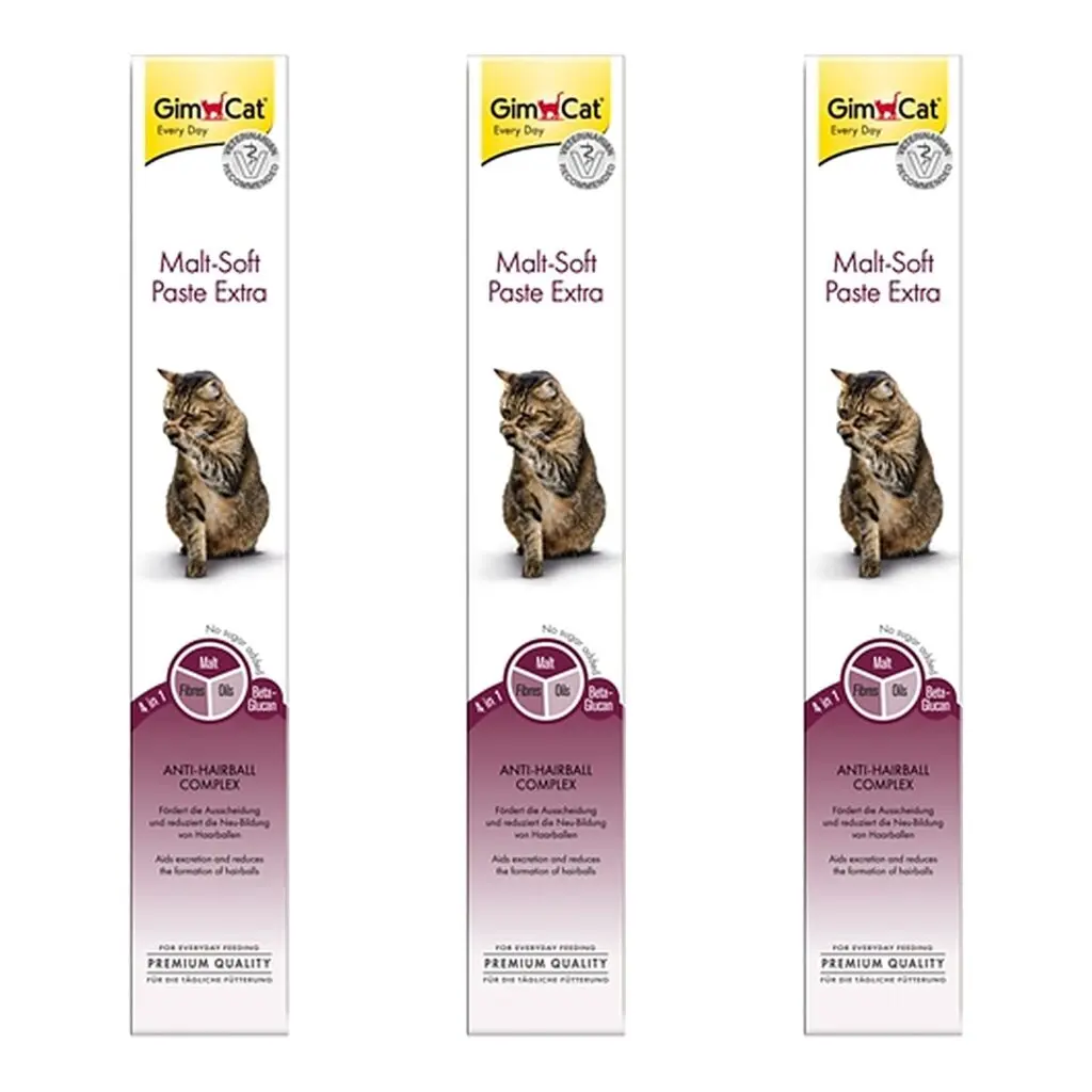 Gimcat haarbalpasta Malt-Soft Extra 100 g – multipack 3 stuks